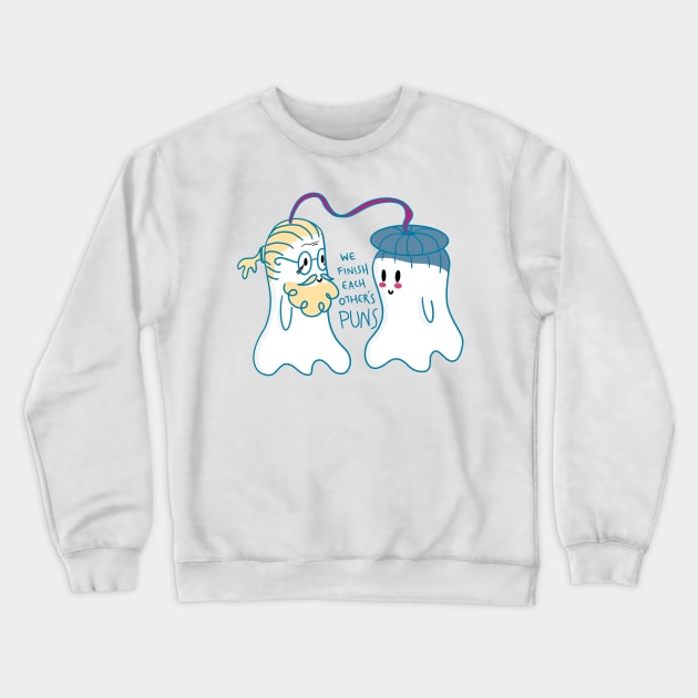 Little Ghost Telepathic Crewneck Sweatshirt by nathalieaynie